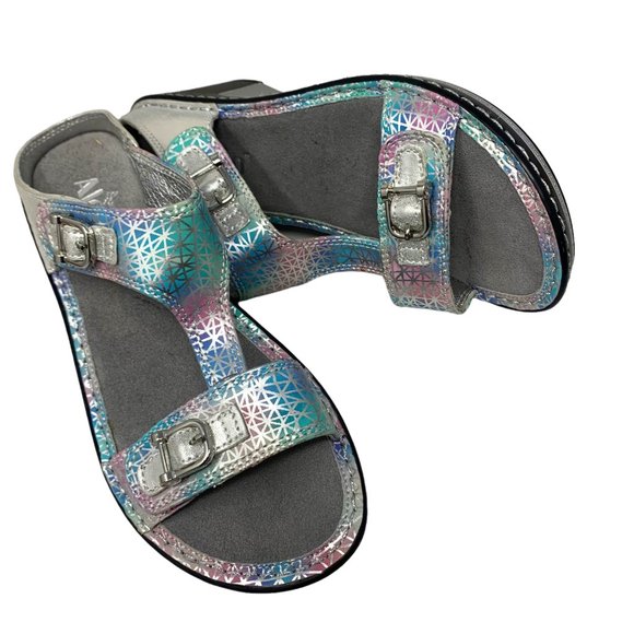 ALEGRIA Lara Pretty Baby Leather Wedge‎ Sandals  **NWOB - Picture 1 of 14
